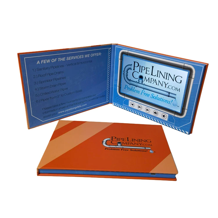 China Manufacturer Supply High Quality Video Book Digital 7 inch Screen Video Business Greeting Card For Corporation Marketing