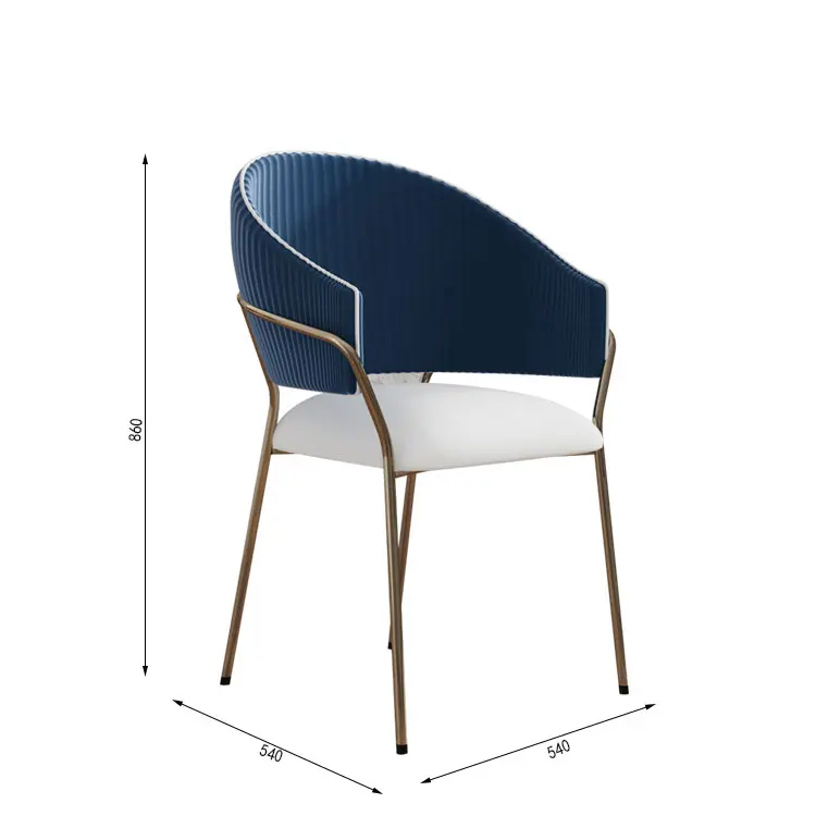 
Italy original design light luxury textile fabric dining chairs for dining room 