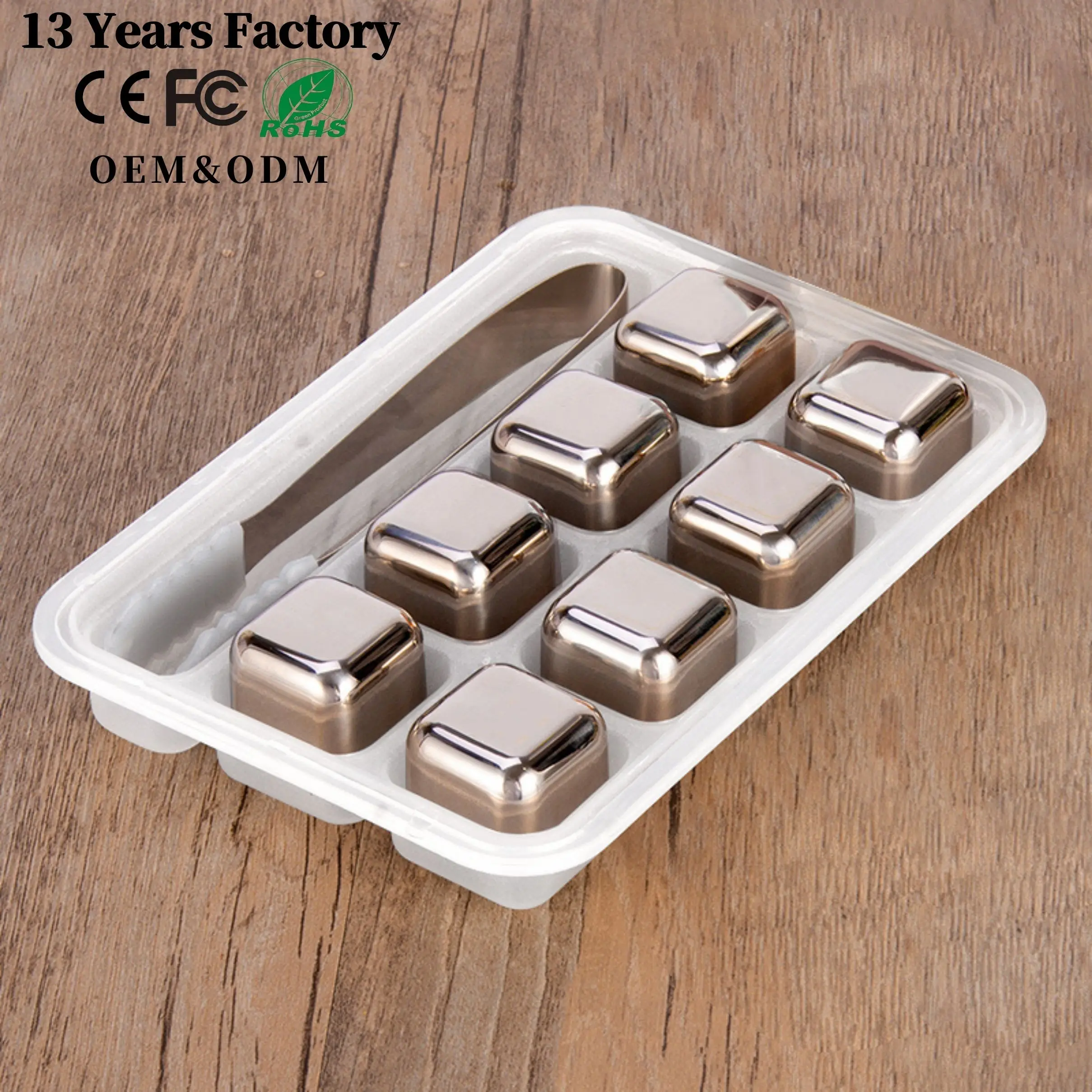 Beer Accessories Whisky Chilling Wine Stones Stainless Steel Ice Cubes Set