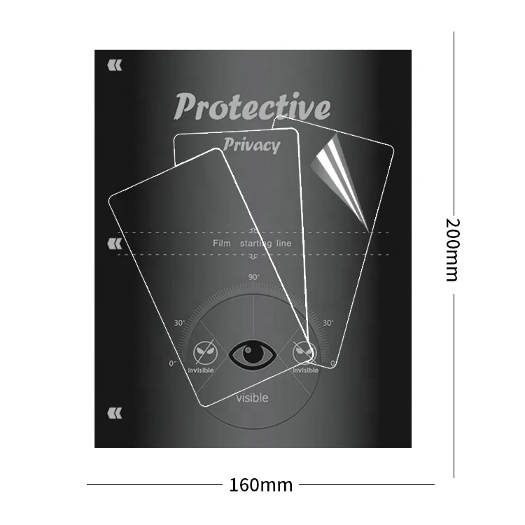 120x180mm Anti Peep Spy Privacy Matt Hydrogel Screen Protector Sheet Tpu Soft Films For Cutting Machine