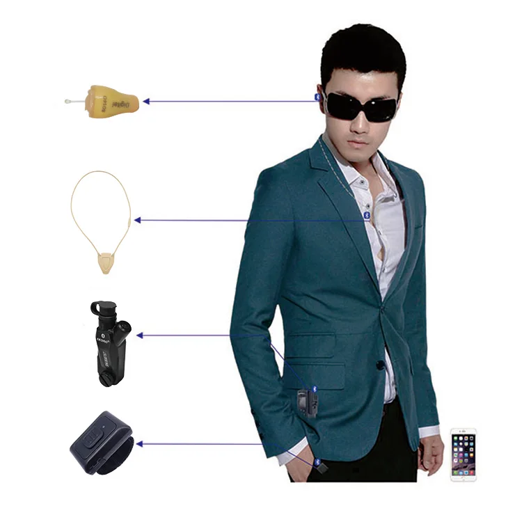 High Quality OEM E8 invisible bluetooth FBI earbuds smallest single tiny hidden headphones for Motorola HYTERA Walkie Talkie