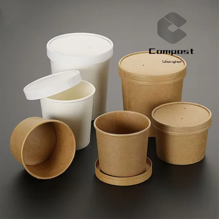 Good Performance Food Grade Disposable Paper Box Kraft Material paper Lunch Box for Food Packaging