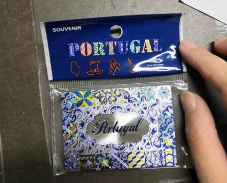 Customized Design Barcelona Souvenir Foil Fridge Magnet Promotional Refrigerator Magnets from Portugal