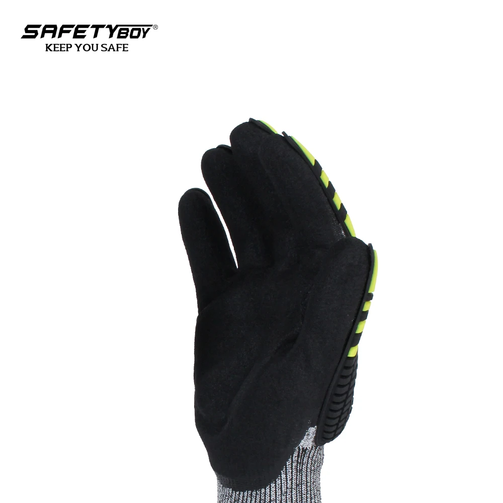 Popular Model Impact Anti-cutting Gloves SAFETYBOY YL1101 Nitrile-coated Durable Cut Resistant Safety Gloves In Africa America