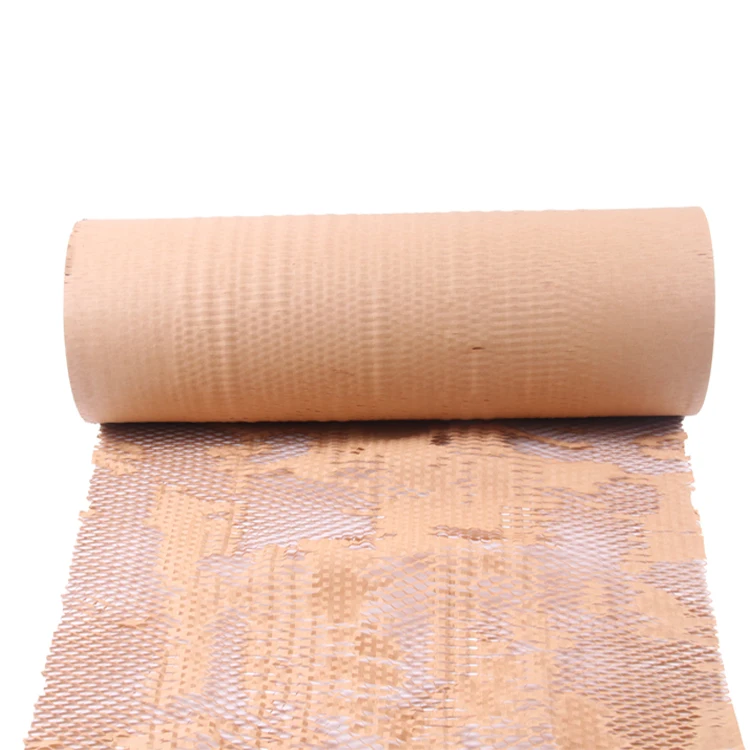 Yohpack 38 см * 100 м медовые бумажные рулон Honeycomb из крафт-бумаги для упаковки вторичной переработки сотовая Подушка Бумага