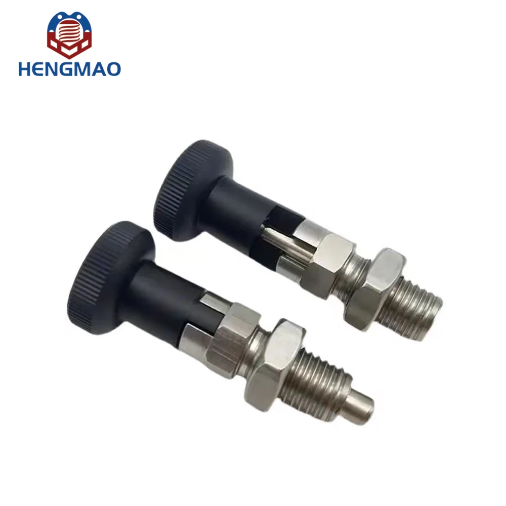 HM347 High Quality Black Plastic Head Stainless Steel Body Self Locking M10 Indexing Plunger