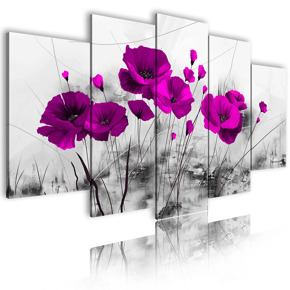 Elegant floral pattern oil on canvas wall art canvas painting for artist residence hotel wall