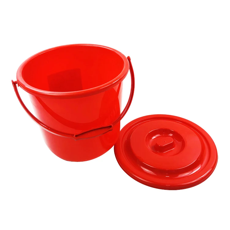 High Quality 20L PP Plastic Red Bucket With Lid