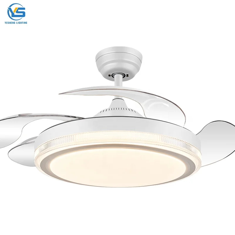 Y013 Modern remote control 42inch bladeless 110/220v  ceiling fans with lights lamp led designer luz con ventilador oculto techo