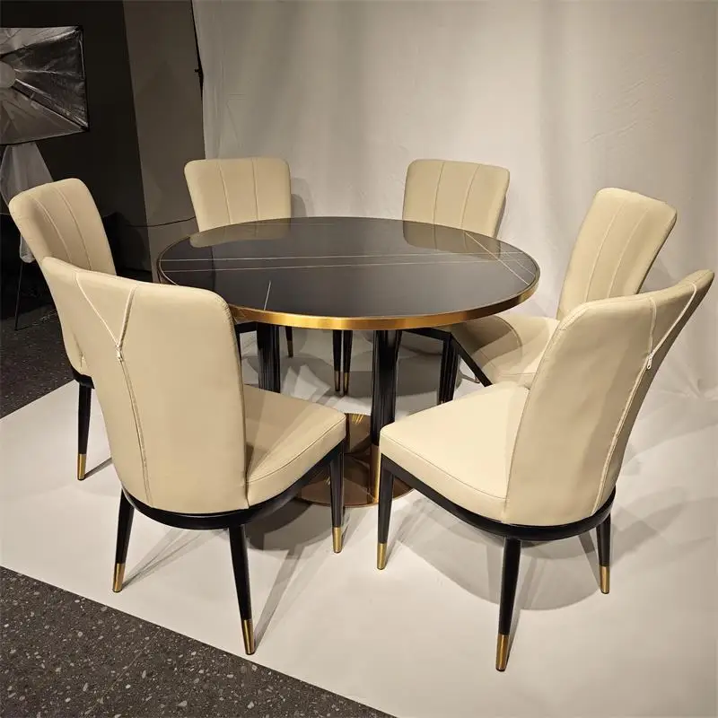 high end dining table set modern simple design round restaurant modern restaurant kitchen dining tables with chair