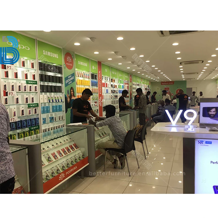 Best sale mobile phone accessories display stand for shop interior design