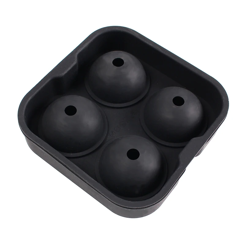 New style large ice cube silicone spherical round ball hockey  ice cube tray silicone