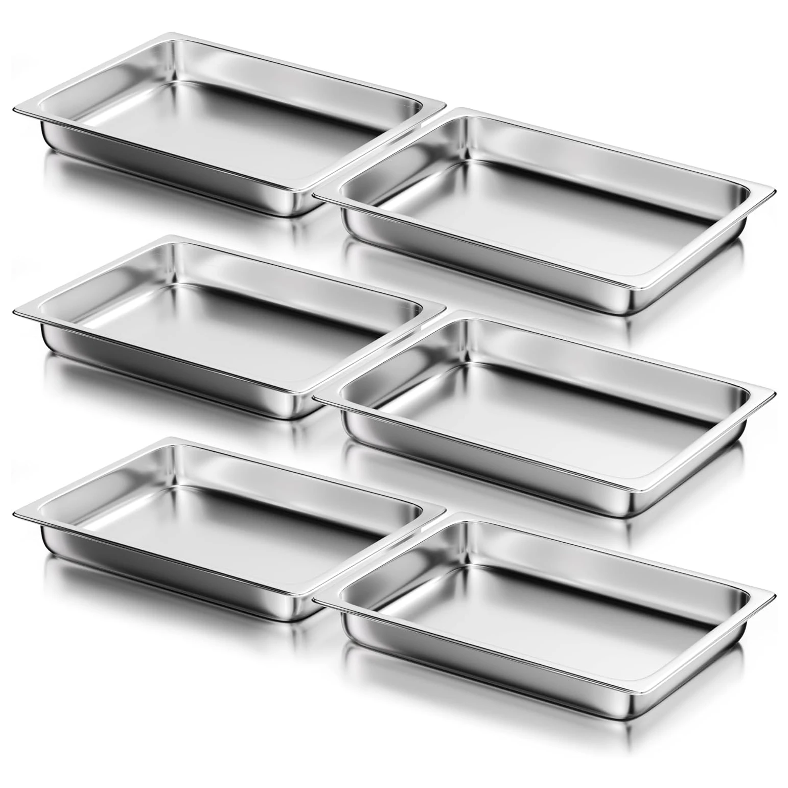 Restaurant Commercial Hotel Pan 201 Gauge Stainless Steel Full Size Deep Steam Table Pans