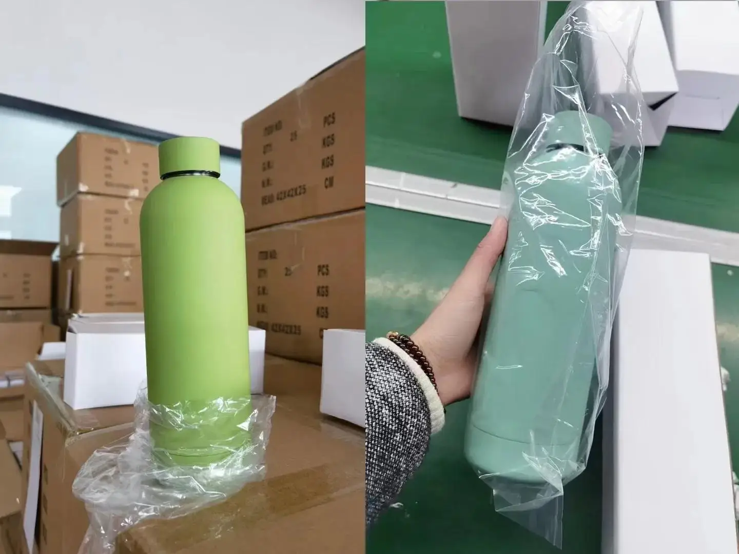 2023 Custom New 350ml 500ml 750ml 1000ml Double Wall Insulated Stainless Steel Rubber Paint Metal Thermal Water Bottle Hot Cold