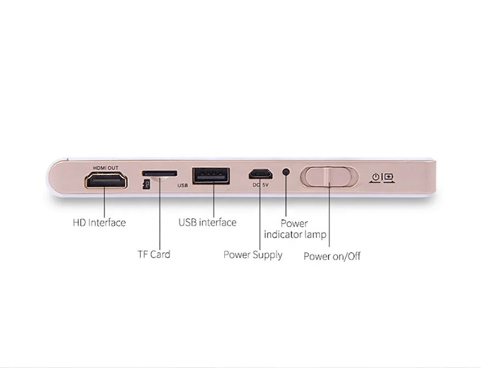 Wireless Mobile Smart USB Video Wifi Micro HD LED Home Theater Pico Android Mini Pocket Projector