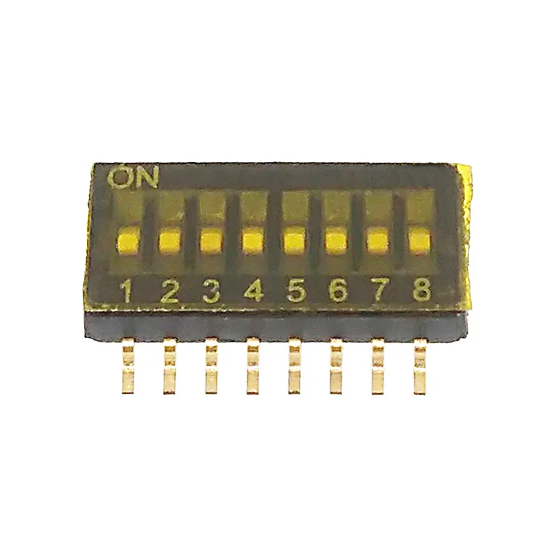 TDA08HOSB1 = HDS08TR скользящая Поверхностная поверхность 8 позиций Dip-переключатель половинная лента
