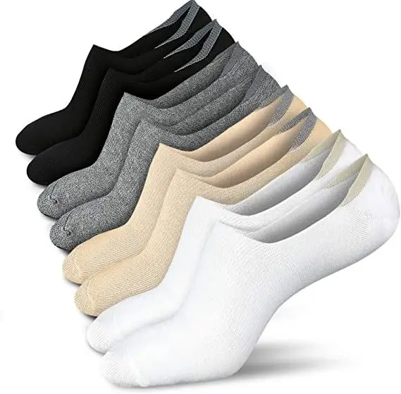10 Pairs white black non slip invisible sock low cut anti slid athletic Men Women cotton no show socks Factory Wholesale