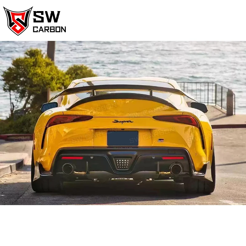 3K Twill Carbon Fiber AG Style Rear Spoiler Body Kit Rear Wing Splitter for Toyota Supra A90 A91 MK5 MKV GR 2019+