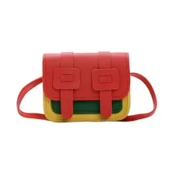 high quality mini Hit Color Shoulder Messenger Bags stylish elegant soft leather kids handbag