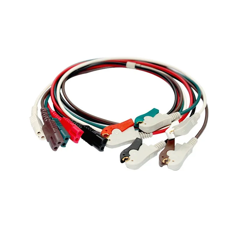 
China factory price medical 3 lead ecg cable shieled ecg patient ECG lead wire 