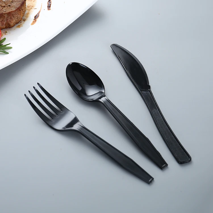 50sets Disposable plastic cutlery set with napkin fork spoon knife all in one