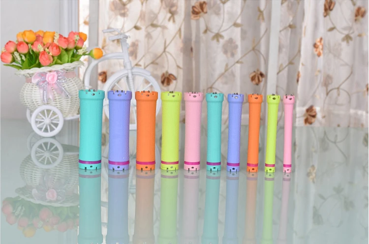 Flexible Colorful plastic material hair curling perm rods