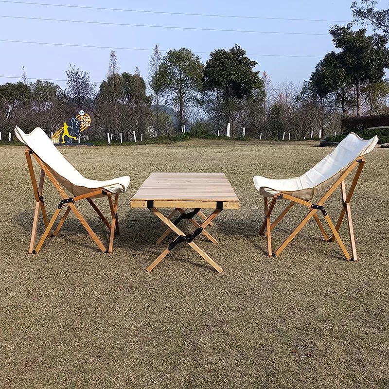 Manufacturer Wholesale Heavy-Duty Outdoor Picnic Table Chair Set Portable Foldable Folding Wood Timber Camping Steel Plastic