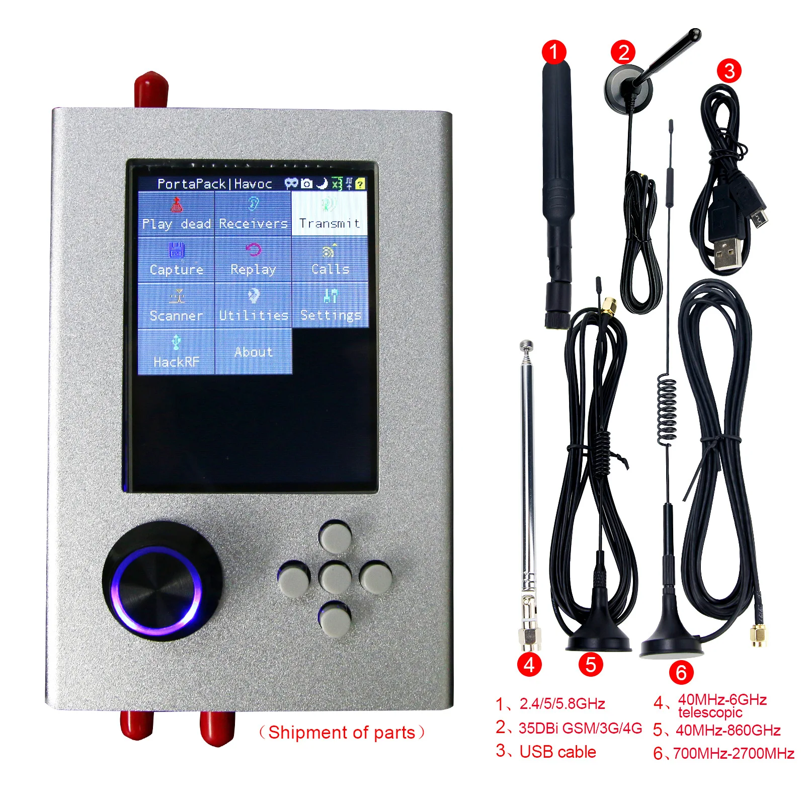 SY787 SDR радио полнофункциональный радиоприемник PortaPack H2 + HackRF One кабели 3
