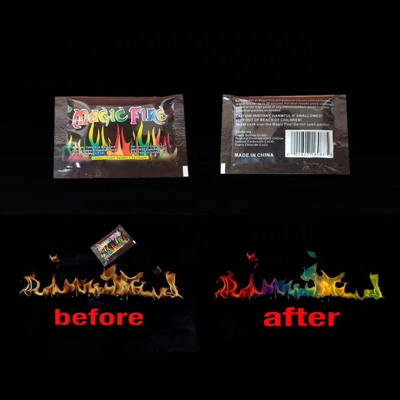 Twice The Color Rainbow Magical Creates Vibrant Colorful Wood Burning Fires Colored Mystical Flames Magic Fire Powder