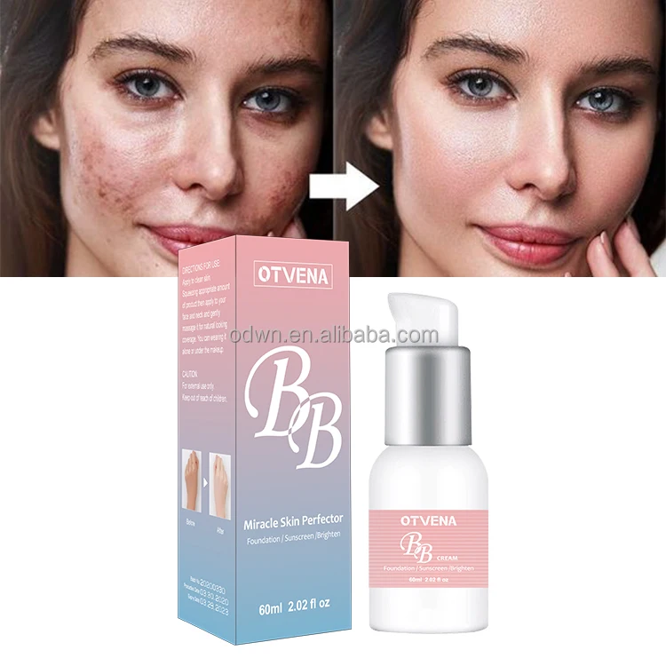 Private Label Make Up Korean Organic Long time lasting BB cream foundation For Dark Skin
