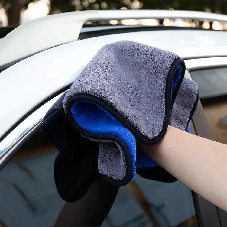 Wholesale car towel microfibre quick dry 800gsm coral velvet cleaning cloth wash towel for car