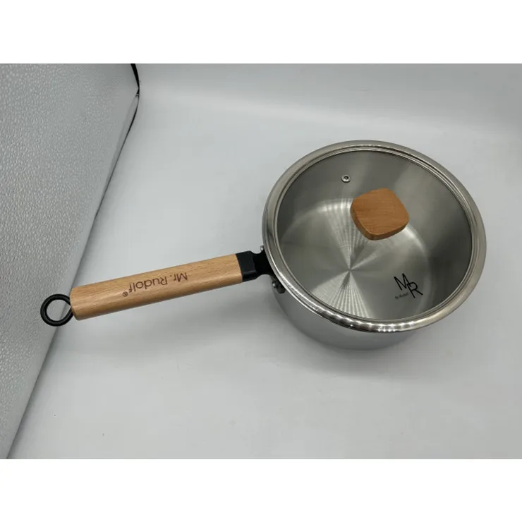 Ready to ship 8 inch 20 cm stainless steel sauce pan with steamer cooking with glass lids for baby