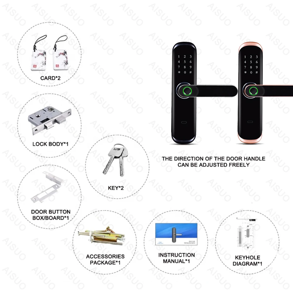 TUYA WIFI приложение отпечатков пальцев Дверной умный замок биометрический отпечаток пальца Pssword Умный Замок