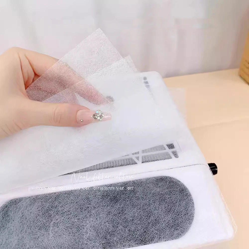 C517 SAFENG 100pcs/bag Nail Dust Collector Filter Cotton Absorp Dust Nail Dust Vacuum Cleaner Filter Paper Vacuum Cleaner Tool