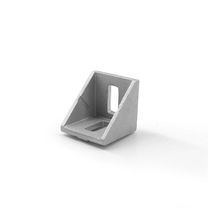 china manufacturer  1035 4040e-8 40*40mm casting aluminium bracket   for aluminum profile in black silver white and grey 4040