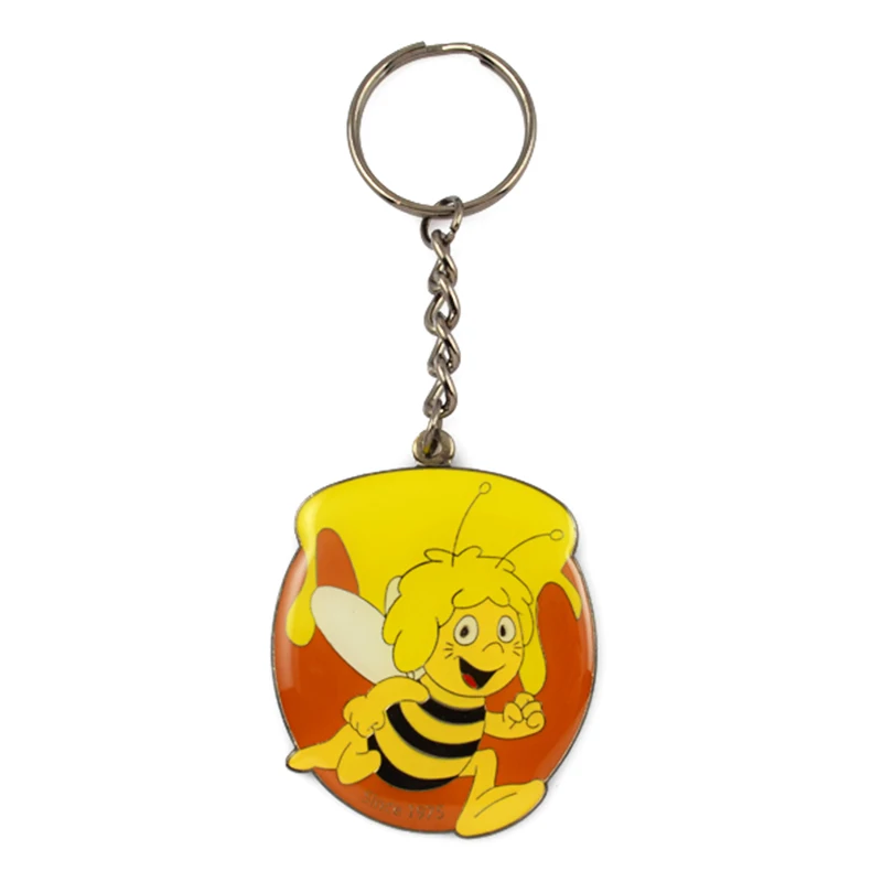 Wholesale custom metal enamel cartoon silver key chains valentines day gift 2023 promotional keychains & carabiners
