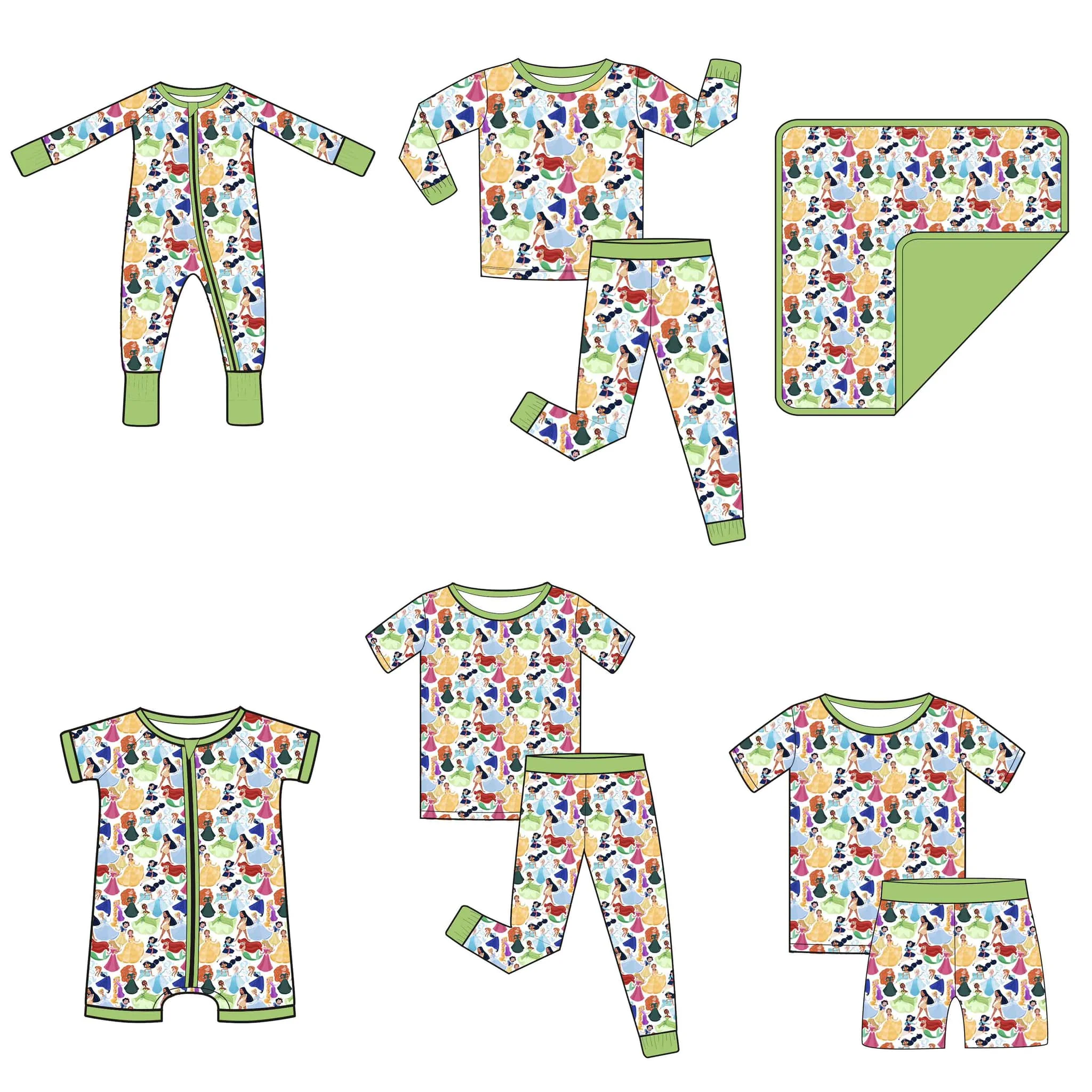 Hot Selling Children Jumpsuit West Cowboy Printed Toddler Romper Long Sleeves Bamboo Baby Zipper Sleeper Clothes