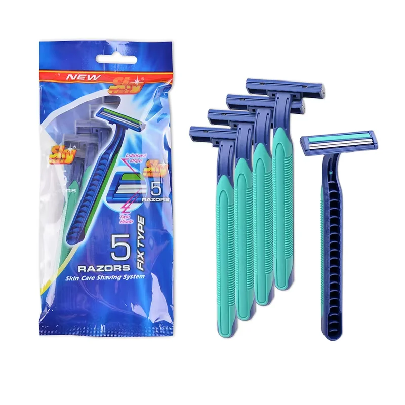 Hot sale Super Cheap men shaving razor twin blade fixed head Disposable double edged Razors for hotel