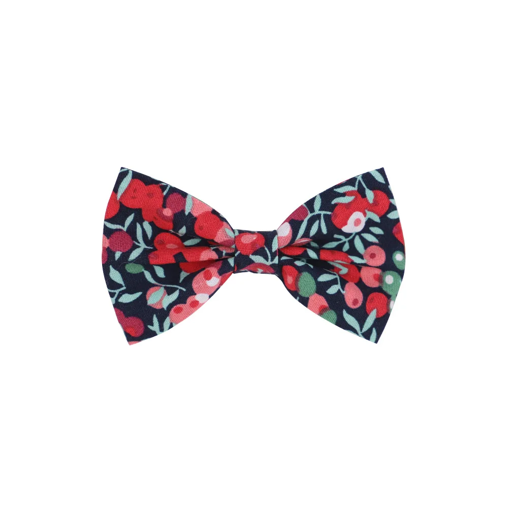 Cross border versatile floral plaid hair accessories Small fresh bow hair clip Rural style girl simple duck beak clip