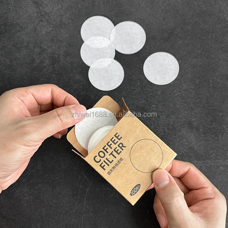100PCS Coffee Filter Paper Round Moka Pot Paper Filter For Espresso Coffee Maker Dripper Coffee Filters Tools
