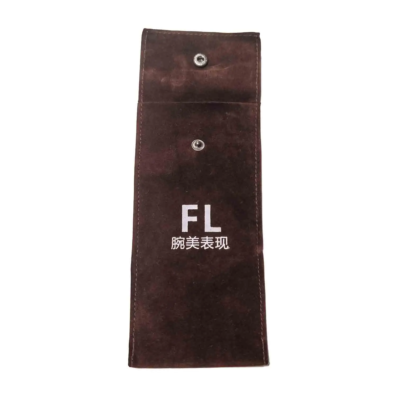 custom logo Design Microfiber Suede Flap Button display cards standup watch dust pouch wine gift velvet pouch bag