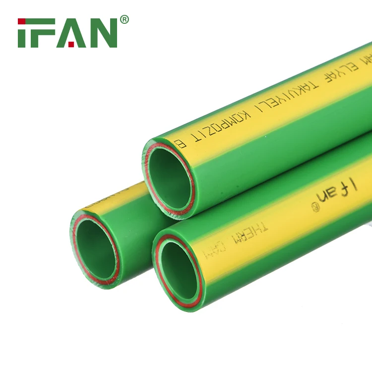 IFAN Manufacture Polypropylene Pipe EN 15874 Customized Size Fiber Glass PPR Pipe  For Home Plumbing Water Use