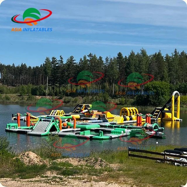 TUV outdoor inflatable aqua park Inflatable water floating playground park Inflatable Water Obstacle Course