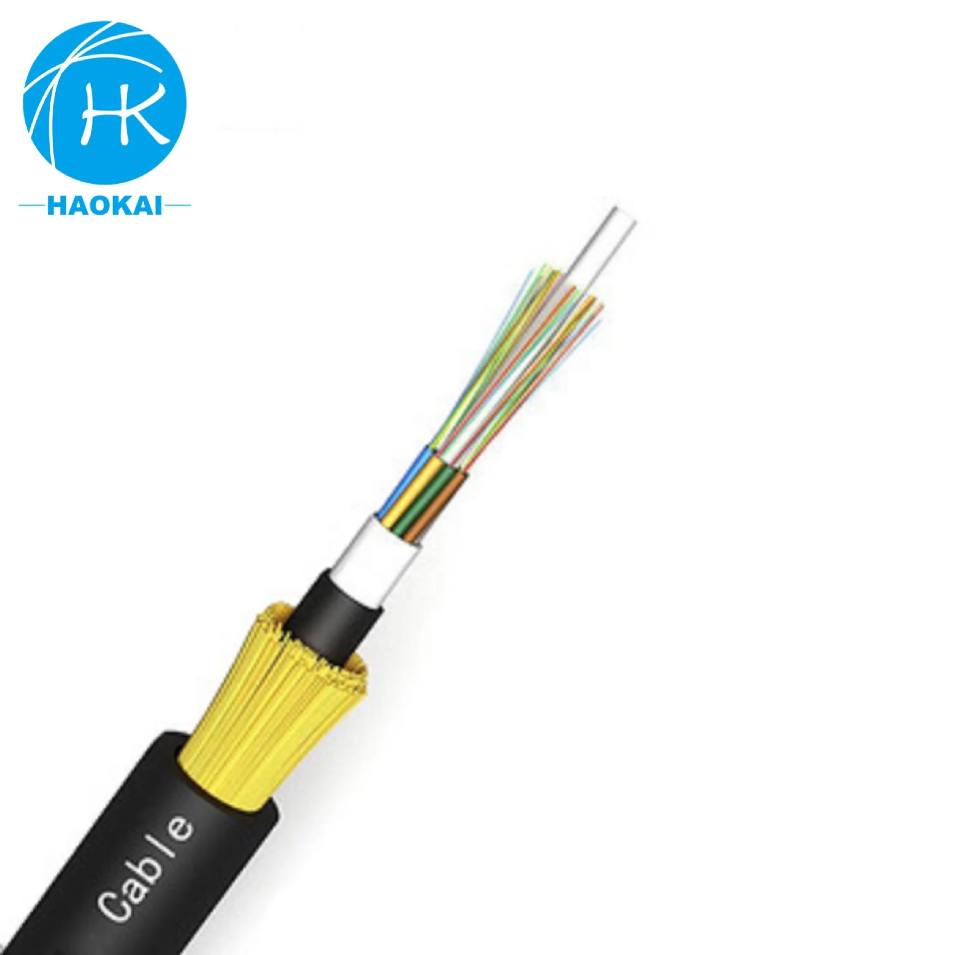 Optical G652d 48F Aerial Armored Blown High Quality 24Core Adss Fiber Optic Cable