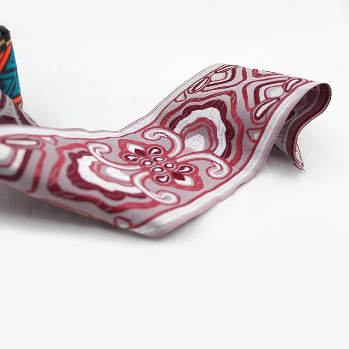 Wholesale 12 CM Width Retro Jacquard Ribbon floral curtain Lace Trim tape