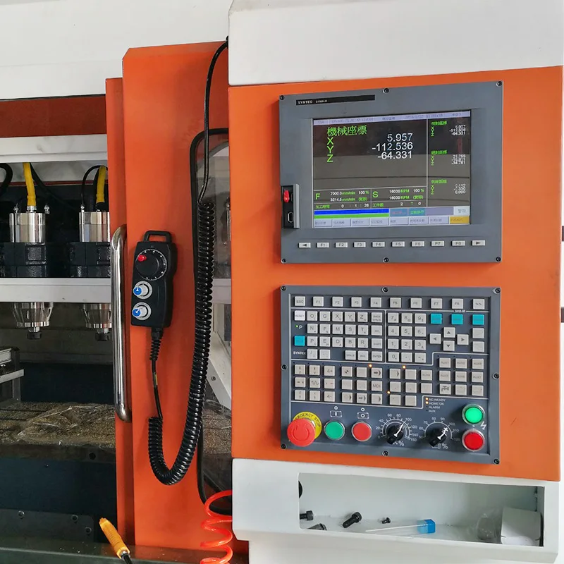 24000 r/min Vertical surface finishing machine 8 tool magazines CNC peering machine for faucet hardware sanitary fittings