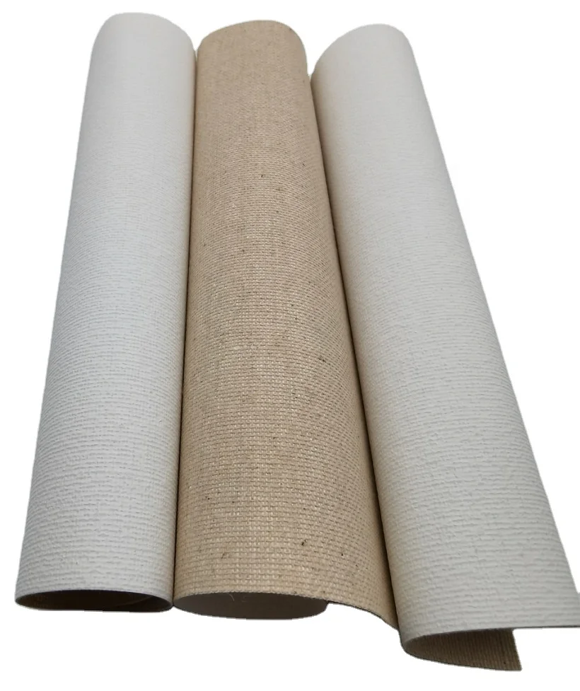 high quality artist linen canvas fabric roll linen blend painting hand-painted canvas roll
