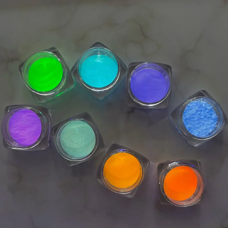 Long-lasting high luminous powder glow in the dark pigment for nail polish epoxy resin diy craft