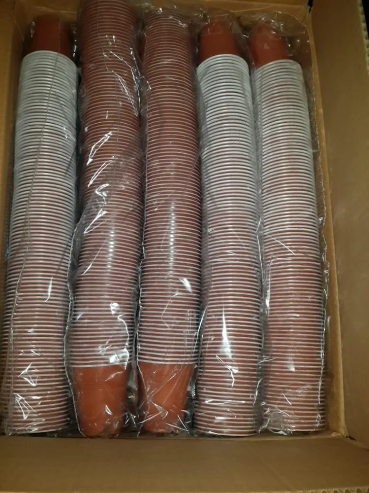 Plastic Coffee Cups 5 oz 150 ml Brown and White Disposable Cups from Turkey