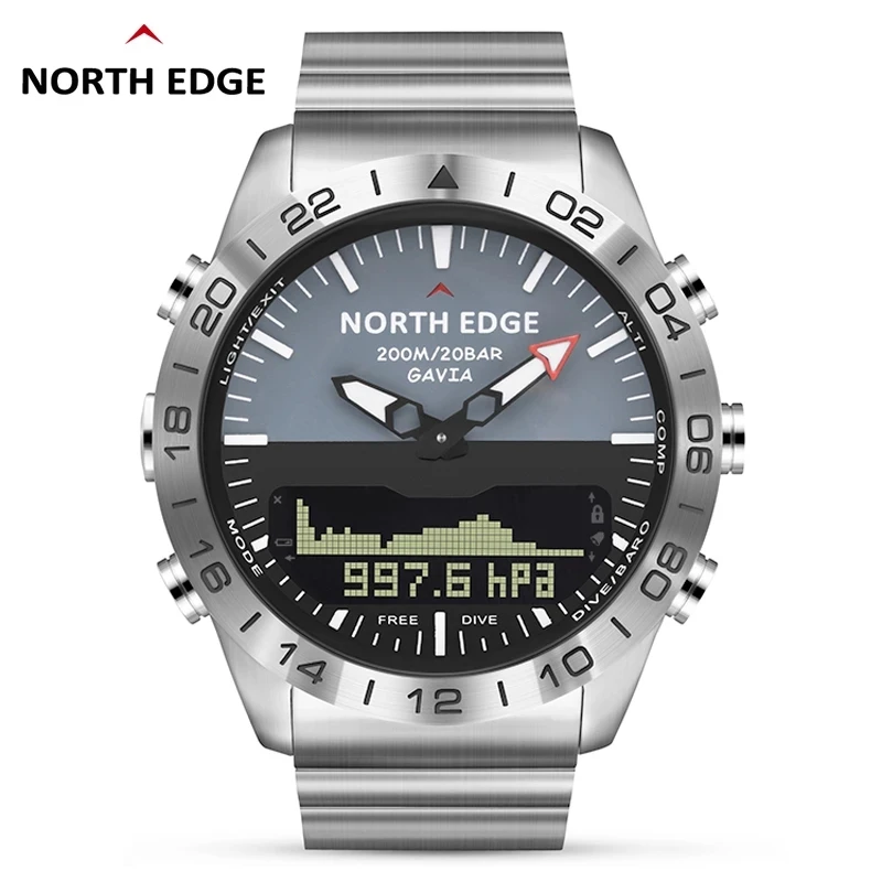 Часы NORTH EDGE Gavia мужские с альтиметром и барометром 100